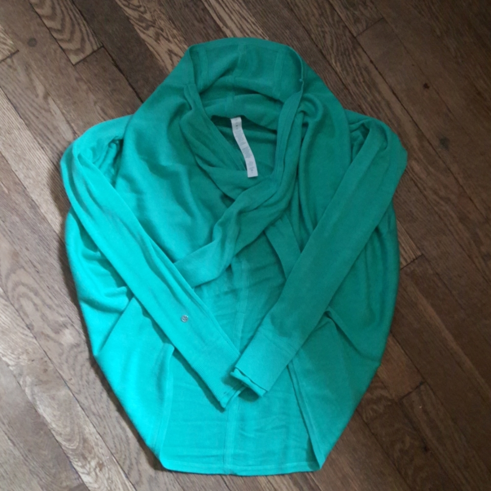 Lulu Iconic Sweater Wrap Bali Breeze Surplice Aqua